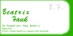 beatrix hauk business card